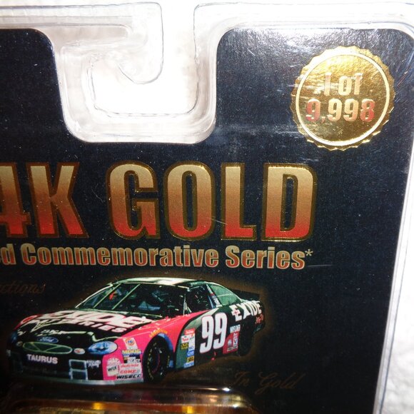 Jeff Burton #99 Exide 24K Gold 1/64 Racing Champions Car Nascar 50th Anniversary - Picture 9 of 11